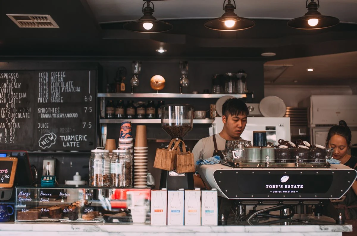 Cozy coffee shop interior